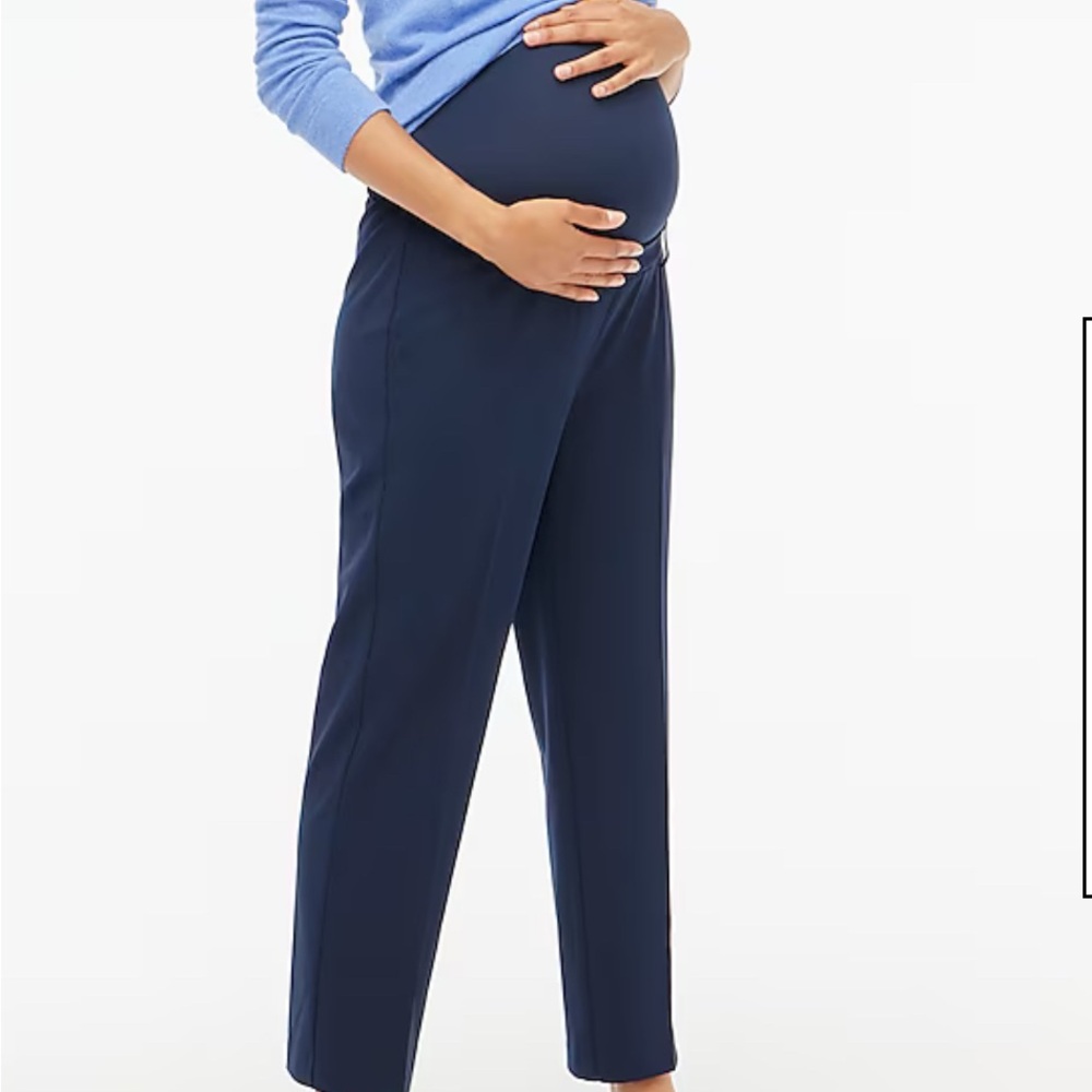 J.Crew Maternity Jamie Straight-Leg Work Pant, Navy Blue, Size 10